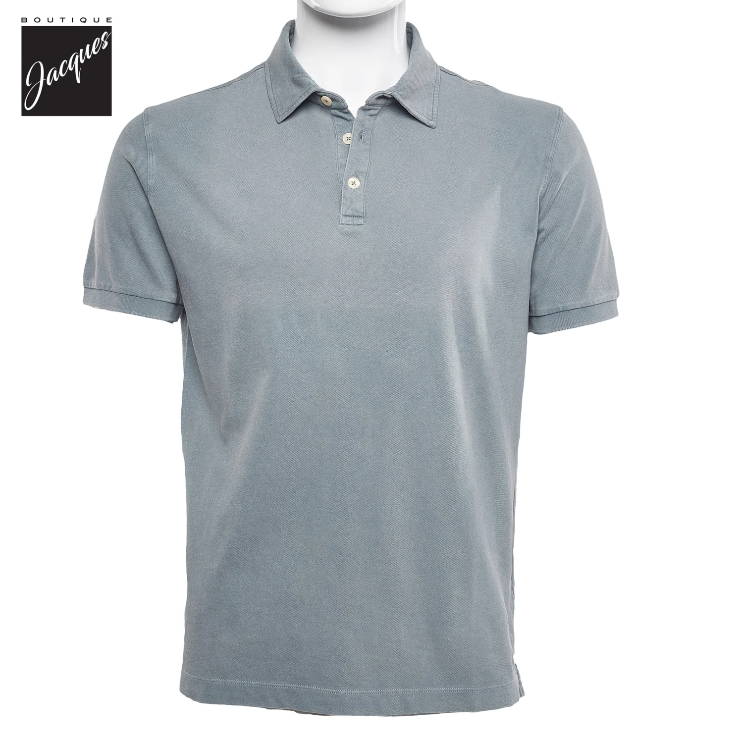 Mid Gray Fine Piqué Stretch Short Sleeve Polo - Phil Petter 3 Mid Gray Fine Piqué Stretch Short Sleeve Polo - Phil Petter