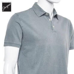 Mid Gray Fine Piqué Stretch Short Sleeve Polo - Phil Petter 8 Mid Gray Fine Piqué Stretch Short Sleeve Polo - Phil Petter -ETON Store PHILPETTER30 2516825 2