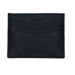 Navy Blue Full-Grain Calf Leather Cardholder - Anderson's