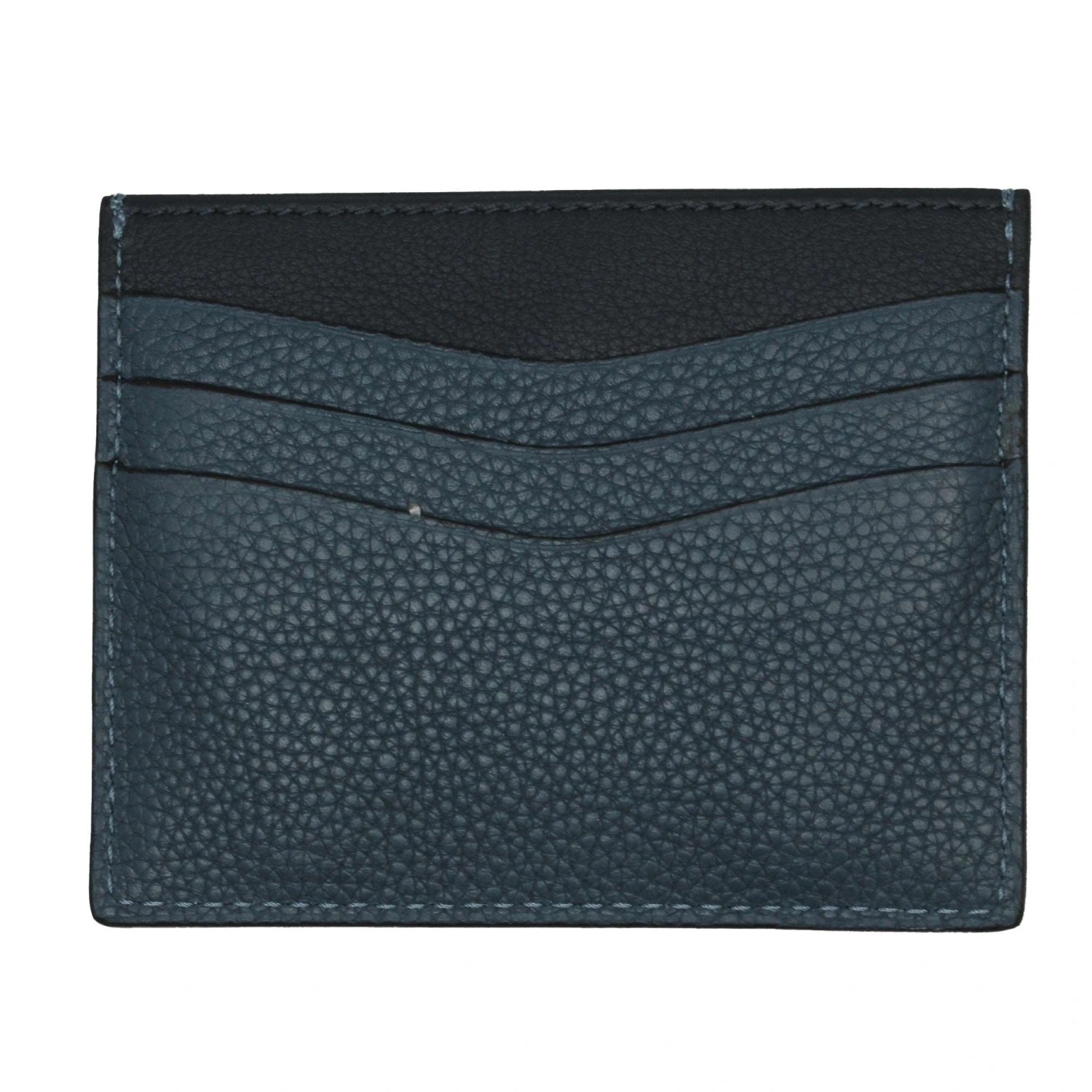 Blue Contrast Full-Grain Calf Leather Cardholder - Anderson's 4 Blue Contrast Full-Grain Calf Leather Cardholder - Anderson's - Image 2