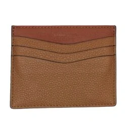 Brown Contrast Full-Grain Calf Leather Cardholder - Anderson's