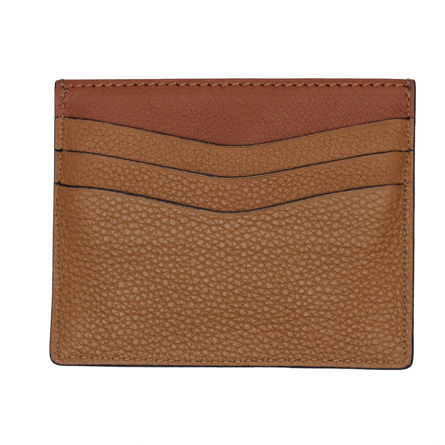 Brown Contrast Full-Grain Calf Leather Cardholder - Anderson's 4 Brown Contrast Full-Grain Calf Leather Cardholder - Anderson's - Image 2