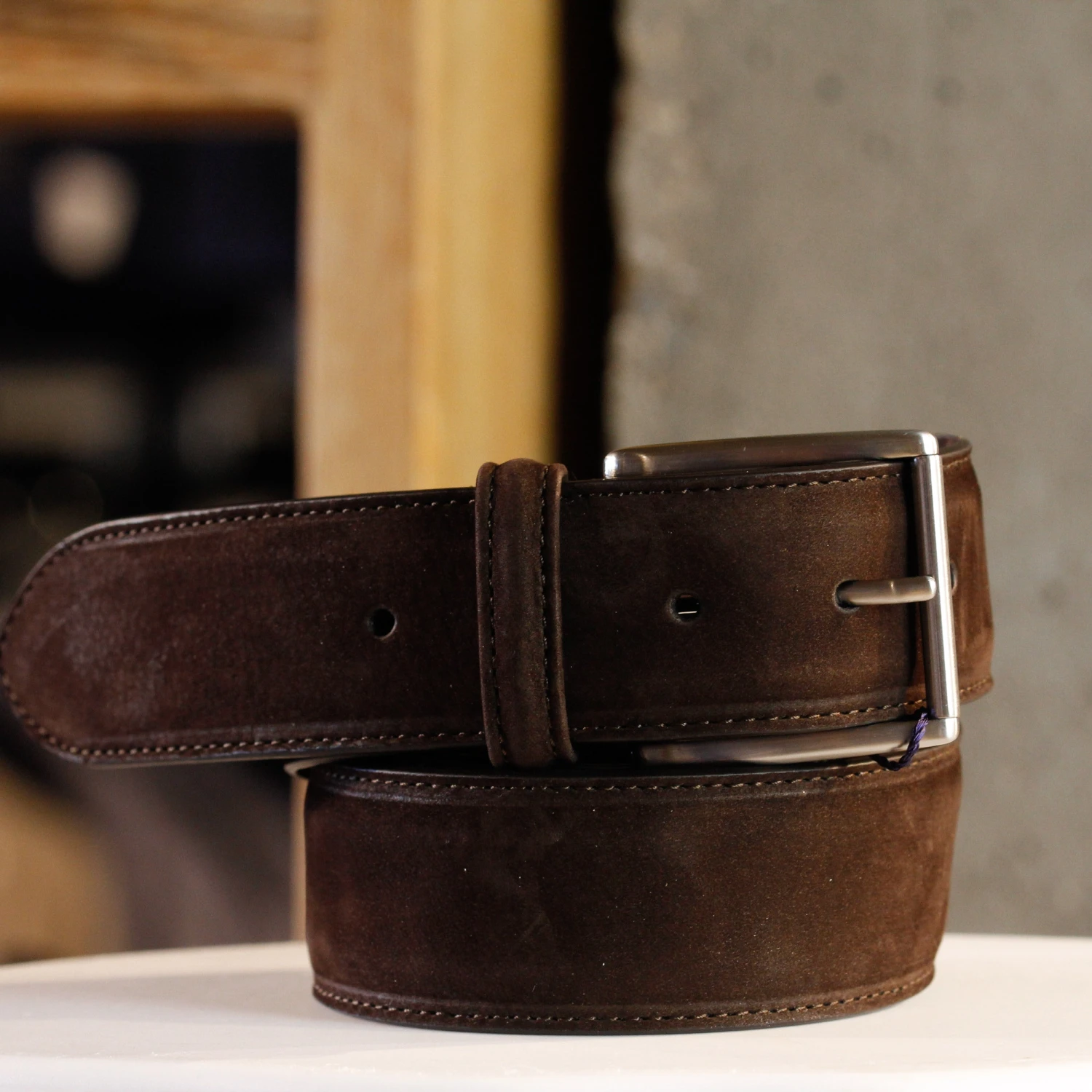 Chocolate Brown Nubuck Soft Suede Leather Belt - Anderson's 3 Chocolate Brown Nubuck Soft Suede Leather Belt - Anderson's