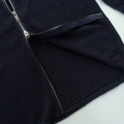 Navy Waffle Cotton Full-Zip 3D Knit Sweater - Phil Petter 8 Navy Waffle Cotton Full-Zip 3D Knit Sweater - Phil Petter -ETON Store Phil Petter 2125113 waffel zipperjacke 99 2