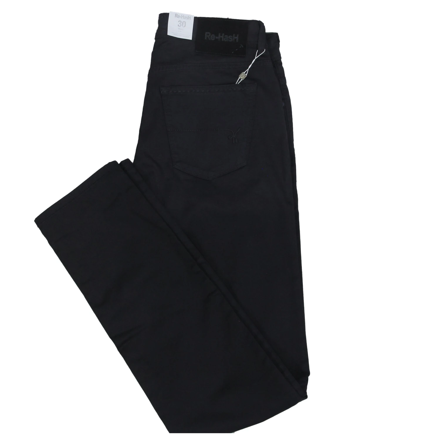 Midnight Blue Cotton-Lyocell Slim Fit Five Pocket Pants - Re-Hash 5 Midnight Blue Cotton-Lyocell Slim Fit Five Pocket Pants - Re-Hash - Image 3