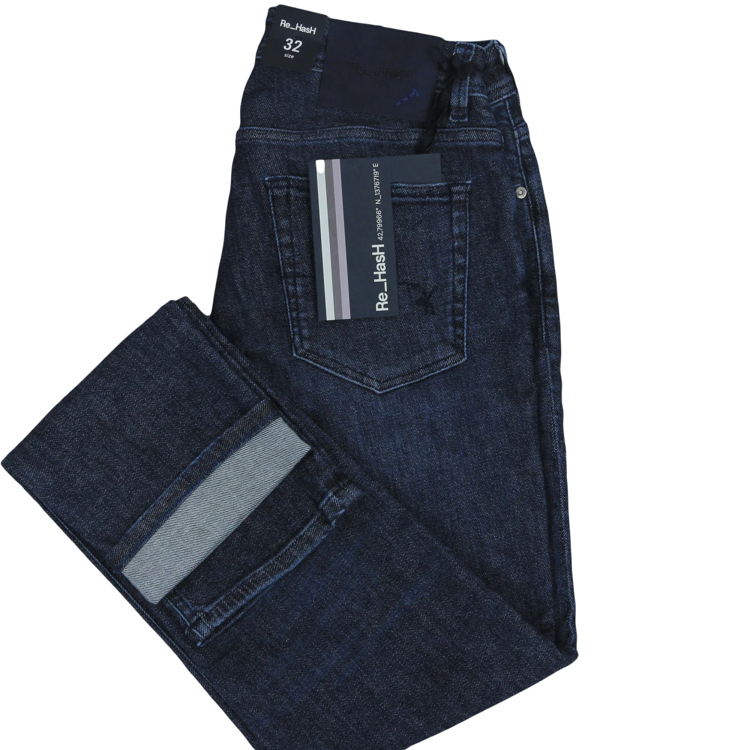 Mid Blue Rubens Power-Stretch Slim Fit Japanese Denim - Re-Hash 3 Mid Blue Rubens Power-Stretch Slim Fit Japanese Denim - Re-Hash