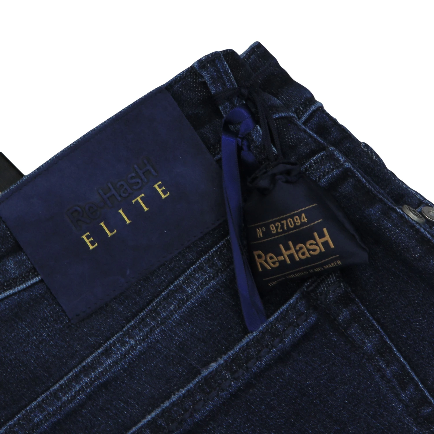 Dark Blue Rubens Power-Stretch Cotton Slim Fit Jeans - Re-Hash ELITE 3 Dark Blue Rubens Power-Stretch Cotton Slim Fit Jeans - Re-Hash ELITE - Image 2