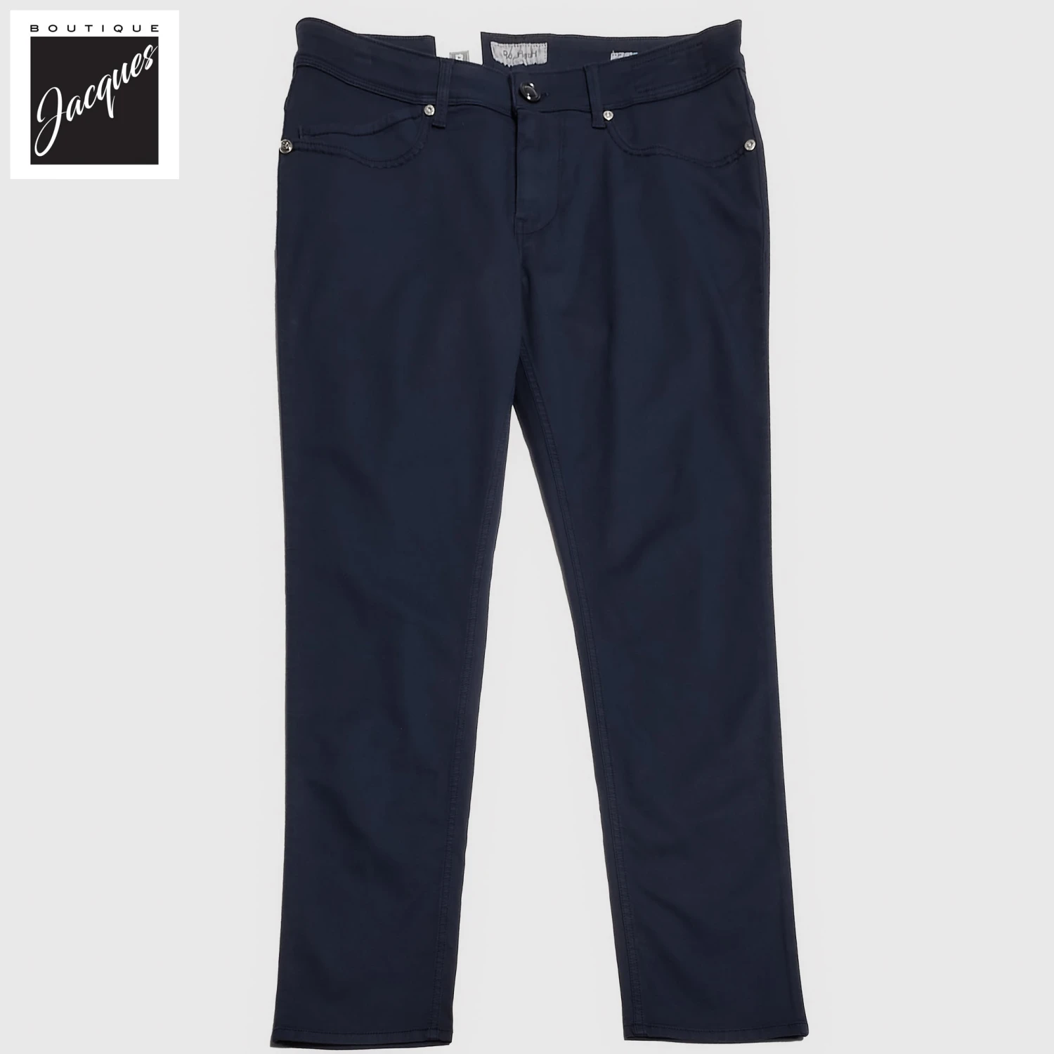 Navy Blue Cotton-Lyocell Twill 5-Pocket Pants - Re-Hash 6 Navy Blue Cotton-Lyocell Twill 5-Pocket Pants - Re-Hash - Image 4
