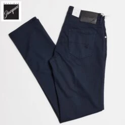 Navy Blue Cotton-Lyocell Twill 5-Pocket Pants - Re-Hash