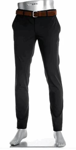 Ceramica Rob Slim Fit Stretch Charcoal Dress Pant - ALBERTO