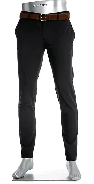 Ceramica Rob Slim Fit Stretch Charcoal Dress Pant - ALBERTO 3 Ceramica Rob Slim Fit Stretch Charcoal Dress Pant - ALBERTO