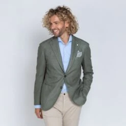 Green Wool-Cashmere Unconstructed Contemporary Fit Sport Jacket - L.B.M. 1911 11 Green Wool-Cashmere Unconstructed Contemporary Fit Sport Jacket - L.B.M. 1911 -ETON Store S240822 PMP 240809 MHB FW24 3772