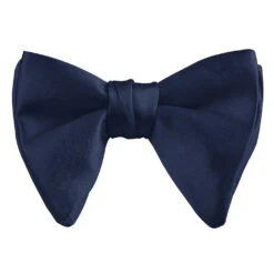 Navy Blue Silk Pre-Tied Tom Ford Style Bow Tie - DION