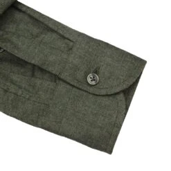 Forest Green Herringbone Cotton Flannel Shirt - SONRISA 7 Forest Green Herringbone Cotton Flannel Shirt - SONRISA -ETON Store SONRISA SHIRT BOUTIQUE JACQUES E4116 05 3