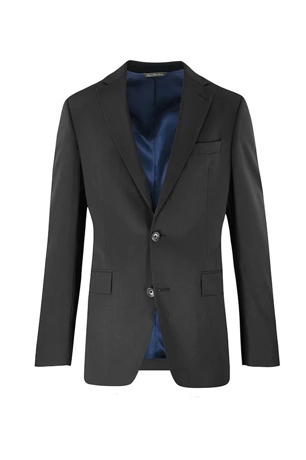 Solid Black Esprit Modern Fit Wool Suit 4 Solid Black Esprit Modern Fit Wool Suit - Image 2