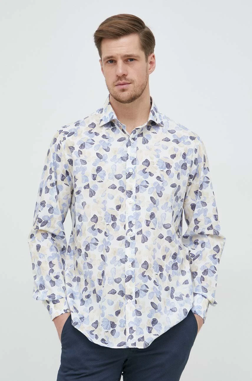Paul&Shark Blue Floral Poplin Casual Shirt - Paul & Shark 3 Paul&Shark Blue Floral Poplin Casual Shirt - Paul & Shark