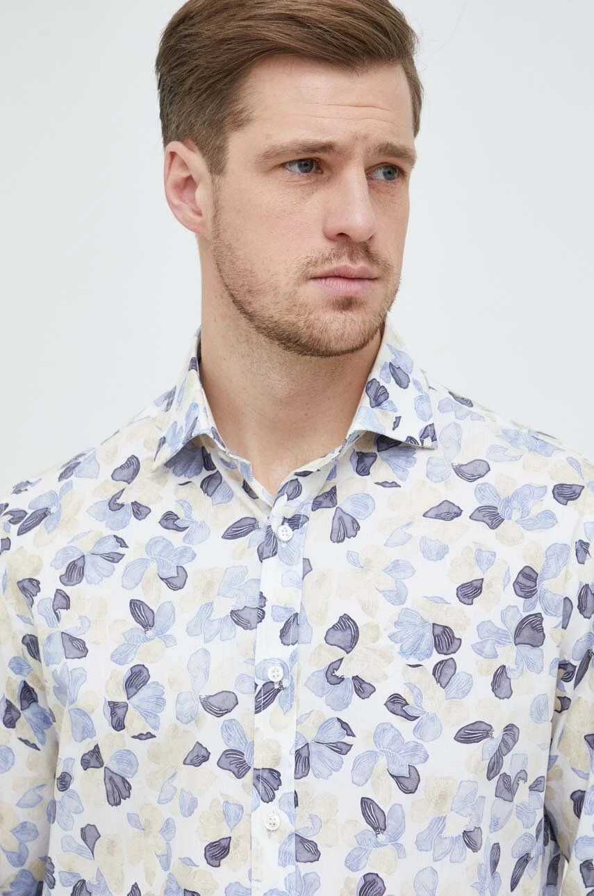 Paul&Shark Blue Floral Poplin Casual Shirt - Paul & Shark 4 Paul&Shark Blue Floral Poplin Casual Shirt - Paul & Shark - Image 2