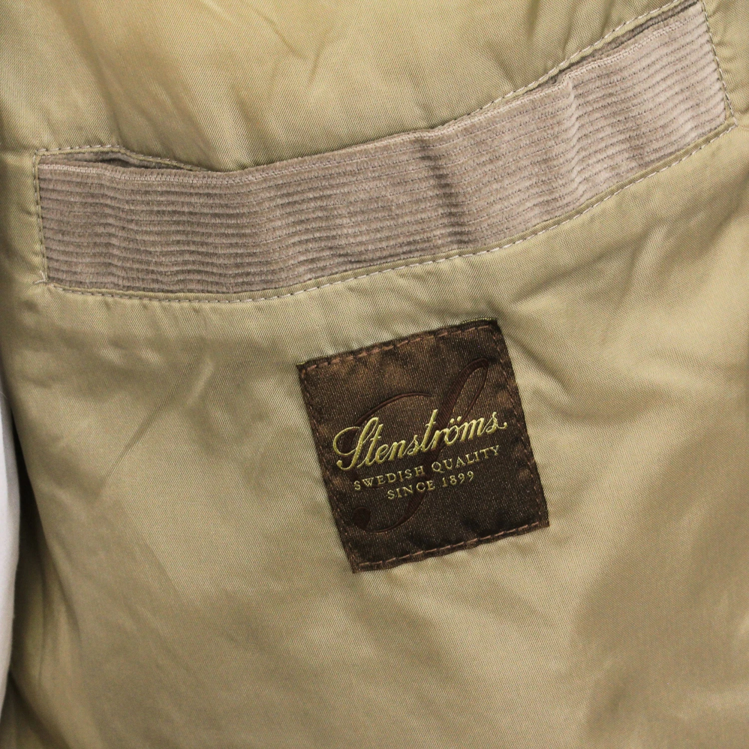 Taupe Quilted Corduroy Vest With Pockets - Stenströms 7 Taupe Quilted Corduroy Vest With Pockets - Stenströms - Image 5