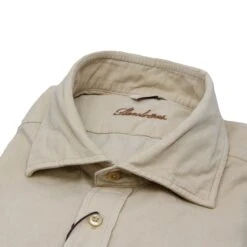 Beige Solid Corduroy Fitted Body Shirt - Stenströms -ETON Store STENSTROMS 6759218885210 2 3f20793e 78c6 458f a718 13c553521958
