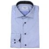 Blue Twill Fitted Body Shirt W/ Brown Floral Contrast - Stenströms 1 Blue Twill Fitted Body Shirt W/ Brown Floral Contrast - Stenströms -ETON Store STENSTROMS 6847518466100 1