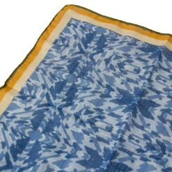 Blue Geometric Motif Cotton Hankie - Stenströms -ETON Store STENSTROMS HANKIE 2