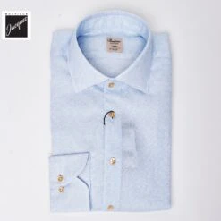 Light Blue Linen Lyocell Stretch Fitted Body Casual Shirt - Stenströms 14 Light Blue Linen Lyocell Stretch Fitted Body Casual Shirt - Stenströms -ETON Store STENSTROMS6127118925100 1