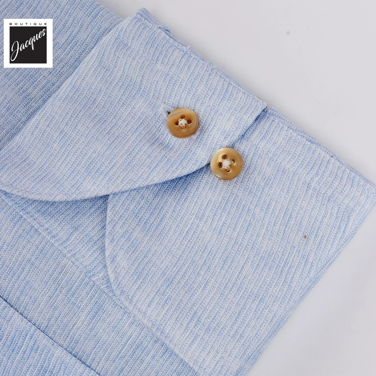 Light Blue Linen Lyocell Stretch Fitted Body Casual Shirt - Stenströms 13 Light Blue Linen Lyocell Stretch Fitted Body Casual Shirt - Stenströms - Image 11