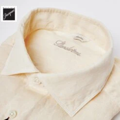 Butter Yellow Linen Casual Slimline Shirt - Stenströms 17 Butter Yellow Linen Casual Slimline Shirt - Stenströms -ETON Store STENSTROMS7747217970710 2