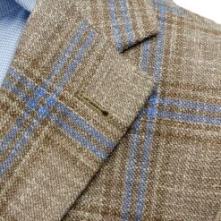 Beige Check Midland Contemporary Fit Sport Coat - Jack Victor 10 Beige Check Midland Contemporary Fit Sport Coat - Jack Victor -ETON Store TAN JACK VICTOR 1
