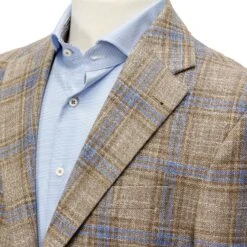 Beige Check Midland Contemporary Fit Sport Coat - Jack Victor 9 Beige Check Midland Contemporary Fit Sport Coat - Jack Victor -ETON Store TAN JACK VICTOR 2