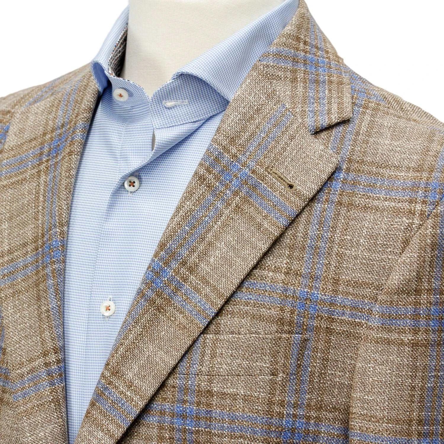 Beige Check Midland Contemporary Fit Sport Coat - Jack Victor 4 Beige Check Midland Contemporary Fit Sport Coat - Jack Victor - Image 2