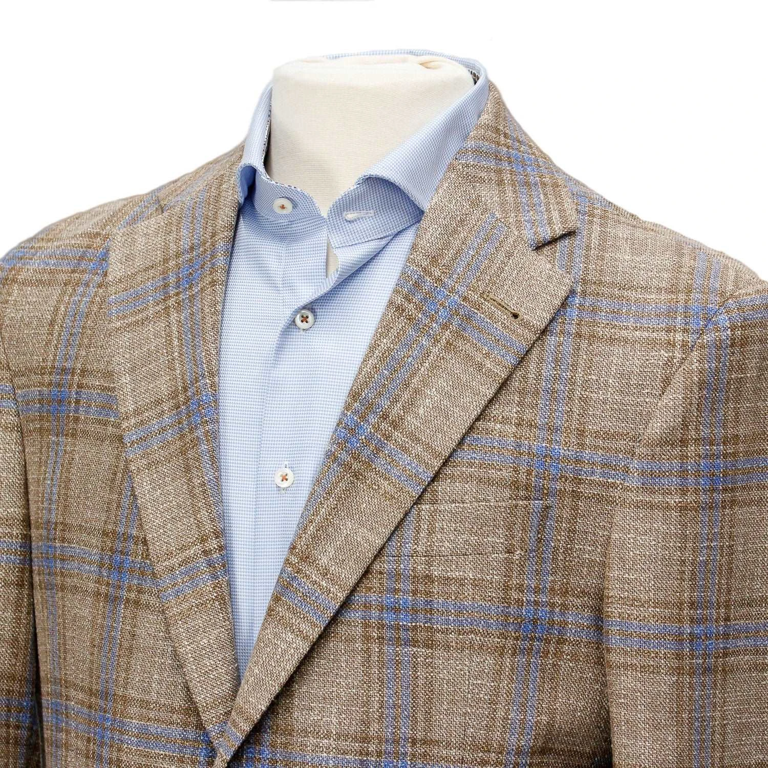 Beige Check Midland Contemporary Fit Sport Coat - Jack Victor 6 Beige Check Midland Contemporary Fit Sport Coat - Jack Victor - Image 4