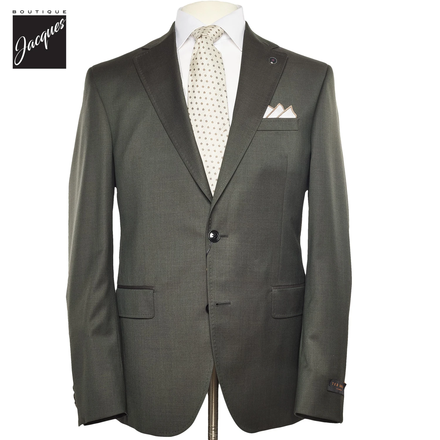 Olive Green Slim Fit Suit - Ted Baker 3 Olive Green Slim Fit Suit - Ted Baker