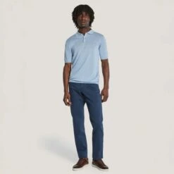 Light Blue Cotton Silk Knit Polo - Jack Victor 8 Light Blue Cotton Silk Knit Polo - Jack Victor -ETON Store V231017 LITEBL 0510