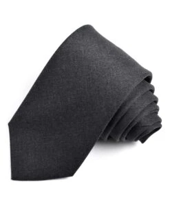 Charcoal Woven Wool Tie - DION