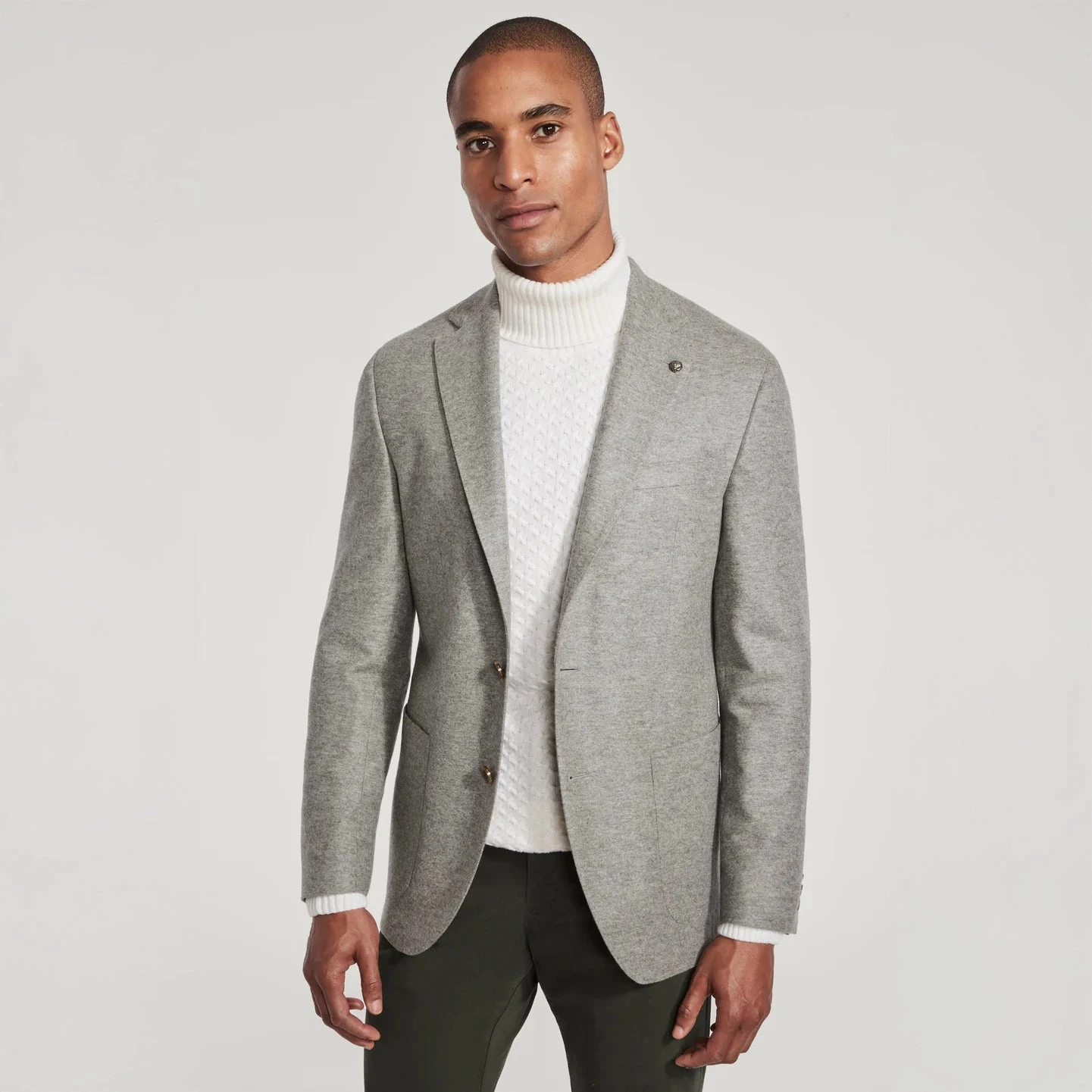 Gray Loro Piana Cashmere-Award Darwin Contemporary Knit Sport Jacket - Jack Victor 3 Gray Loro Piana Cashmere-Award Darwin Contemporary Knit Sport Jacket - Jack Victor