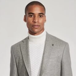 Gray Loro Piana Cashmere-Award Darwin Contemporary Knit Sport Jacket - Jack Victor 13 Gray Loro Piana Cashmere-Award Darwin Contemporary Knit Sport Jacket - Jack Victor -ETON Store WC01800 648 OM1