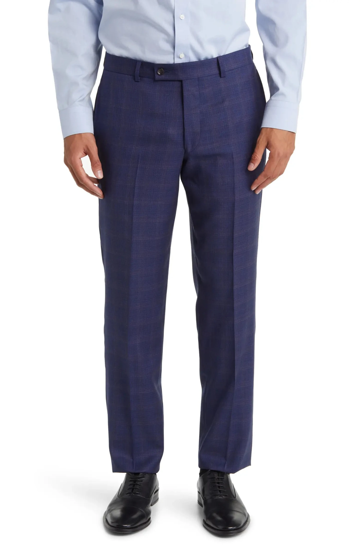 Blue Check Esprit Modern Fit Loro Piana Wool Suit - Jack Victor 6 Blue Check Esprit Modern Fit Loro Piana Wool Suit - Jack Victor - Image 5