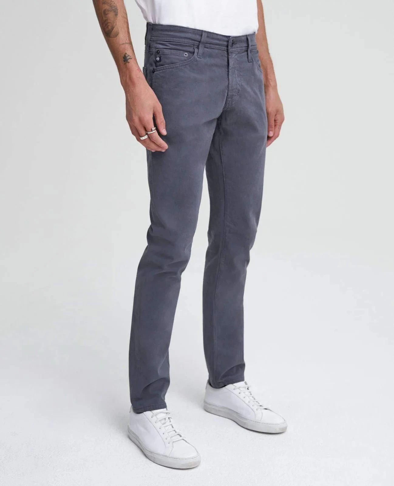 Cavern Dark Gray Modern Slim Tellis Sueded Pants - AG 4 Cavern Dark Gray Modern Slim Tellis Sueded Pants - AG - Image 2