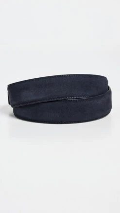 Navy Blue Rounded Buckle Suede Belt - Anderson's 6 Navy Blue Rounded Buckle Suede Belt - Anderson's -ETON Store ander30047221f4 1700501941425 2 0. QL90 UX846