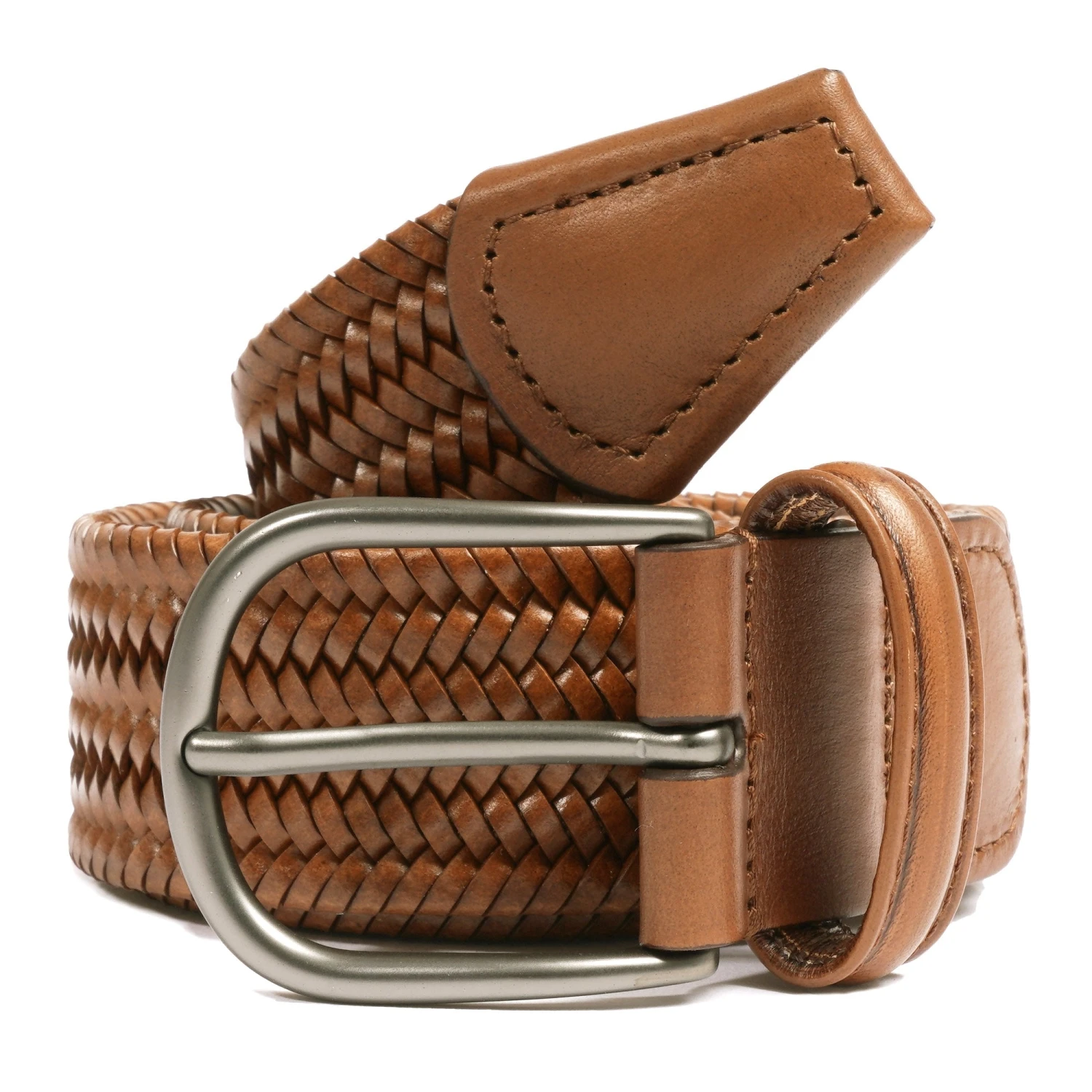 Tan Nappa Calf Stretch Leather Belt - Anderson's 6 Tan Nappa Calf Stretch Leather Belt - Anderson's - Image 4