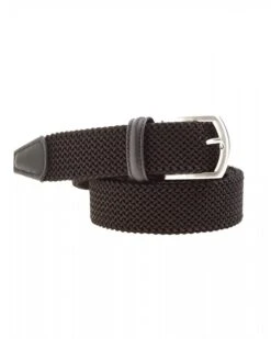 Solid Black Woven Belt - Anderson's 6 Solid Black Woven Belt - Anderson's -ETON Store andersons belts mens woven leather tip black belt p32191 136010 image