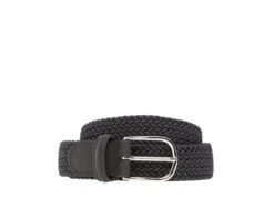 Gray Woven Elastic Belt - Anderson's 7 Gray Woven Elastic Belt - Anderson's -ETON Store andersons woven textile belt anthracite grey leather 01