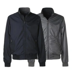 Blue Cloud Axten Water Repellent Reversible Bomber Jacket - MooRER