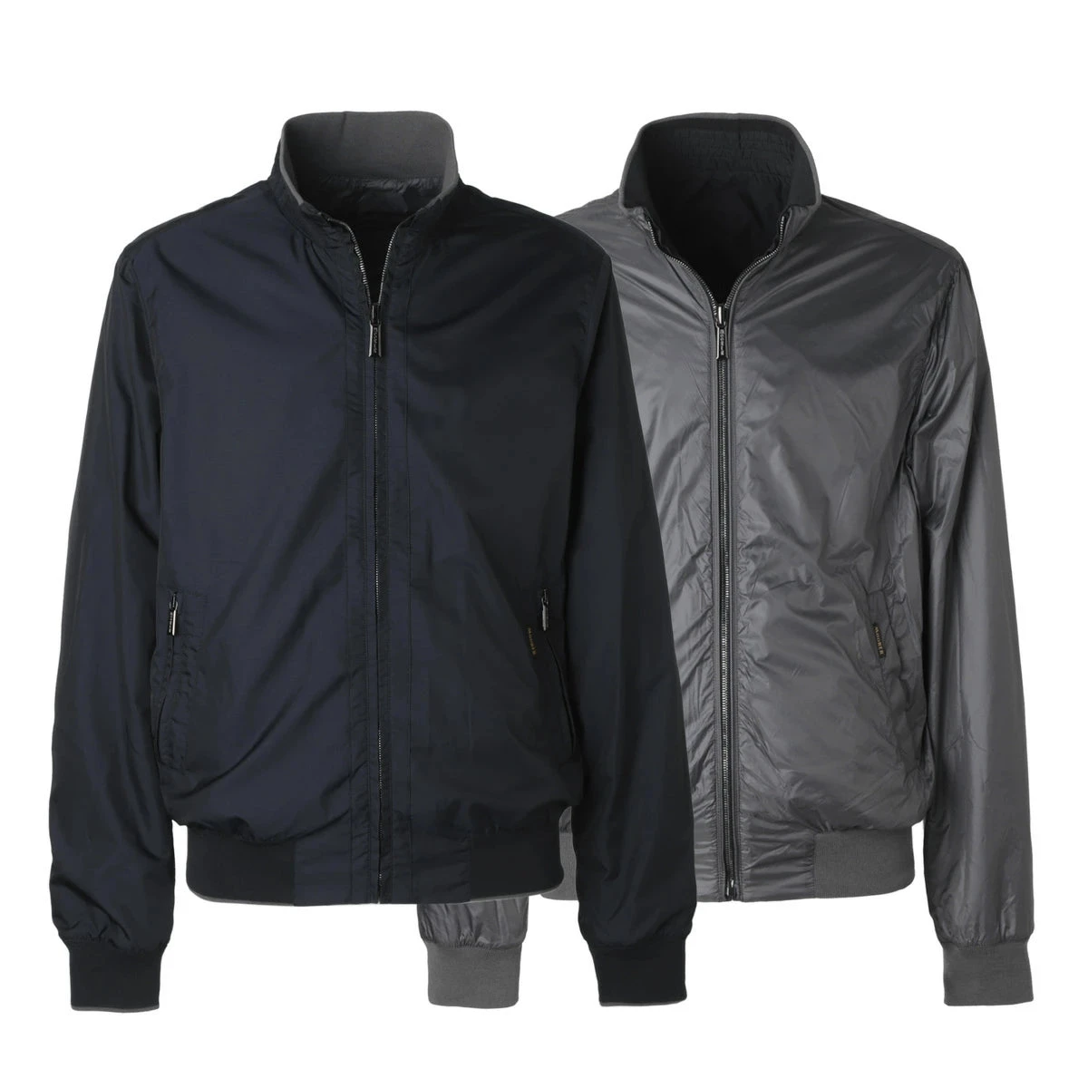Blue Cloud Axten Water Repellent Reversible Bomber Jacket - MooRER 3 Blue Cloud Axten Water Repellent Reversible Bomber Jacket - MooRER