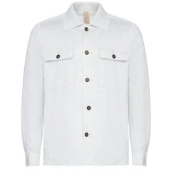 Ice Gray Herringbone Jersey Stretch Overshirt - ELEVENTY 10 Ice Gray Herringbone Jersey Stretch Overshirt - ELEVENTY -ETON Store bea393e9 d26d 11ef 8ba7 845315e95398