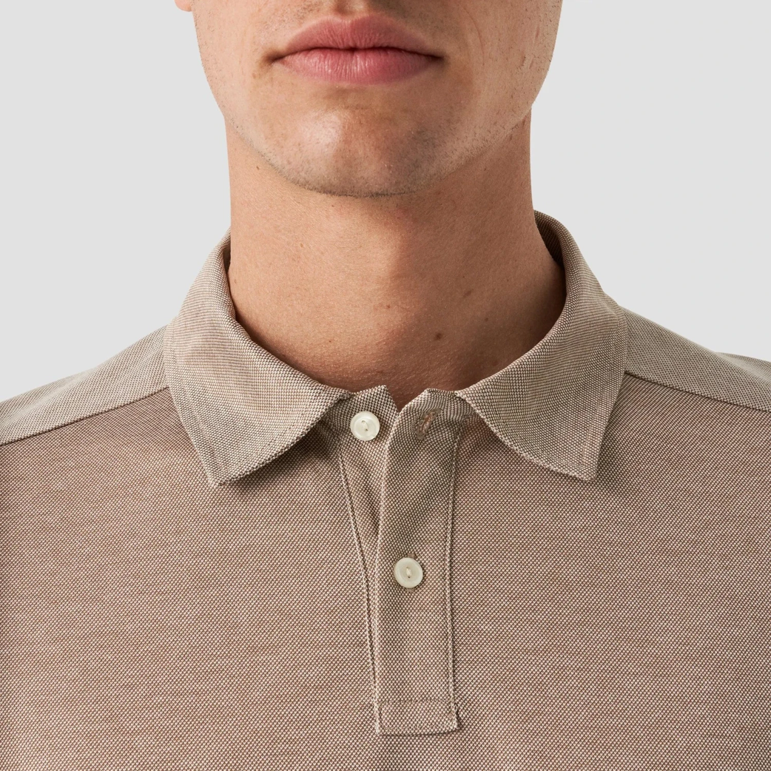 Café Brown Oxford Piqué Short-Sleeve Polo Shirt - ETON 5 Café Brown Oxford Piqué Short-Sleeve Polo Shirt - ETON - Image 3