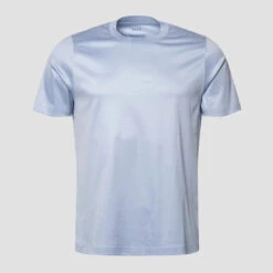 Light Blue Filo Di Scozia Crewneck Slim Fit T-Shirt - ETON
