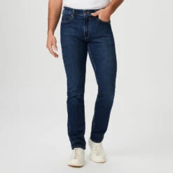 Dark Indigo Alvarez Transcend Vintage Lennox Slim Fit Jeans - PAIGE