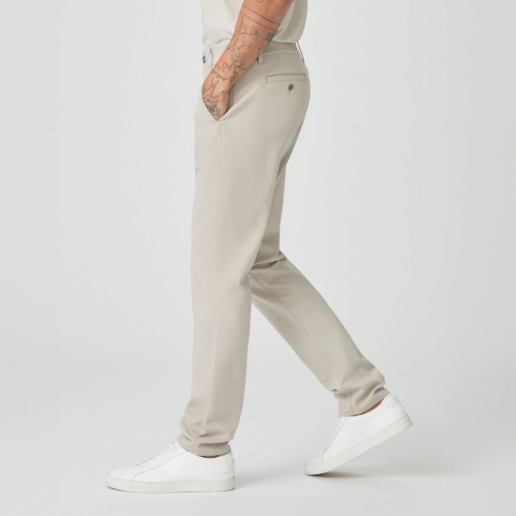 Fresh Oyster (Beige) Stafford Slim Fit Trouser - PAIGE 4 Fresh Oyster (Beige) Stafford Slim Fit Trouser - PAIGE - Image 2